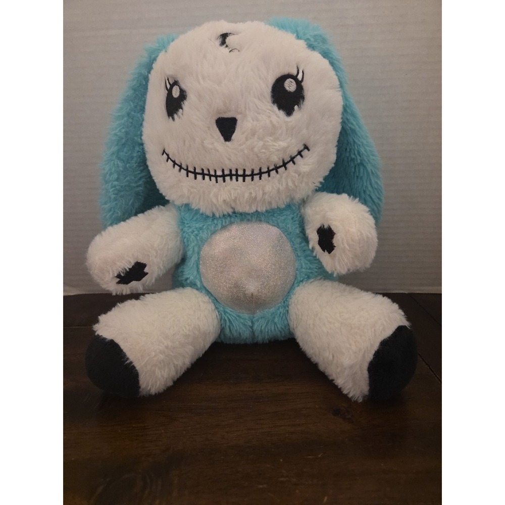 Ploofs RMS International Cute Spooky‎ Goth Plush Voo Doo Bunny Rabbit Blue White
